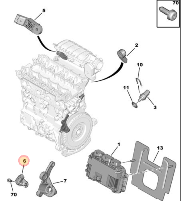 Citroen C4 2006-2010 Crankshaft Position Sensor