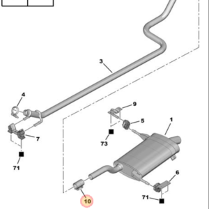 Citroen C4 Picasso Rear Exhaust Box Clamp