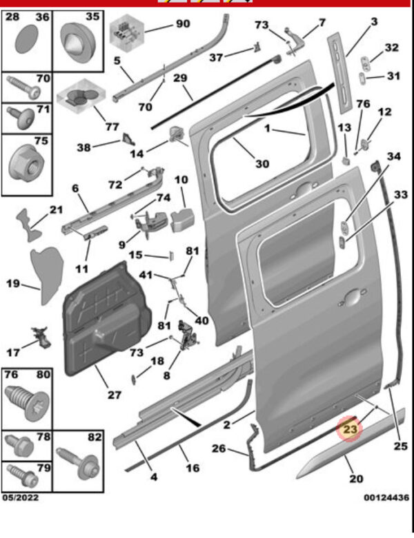 Citroen Dispatch Door Molding Clips Genuine Citroen Parts