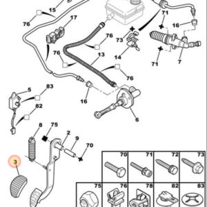 Citroen Xsara Picasso Clutch pedal Rubber