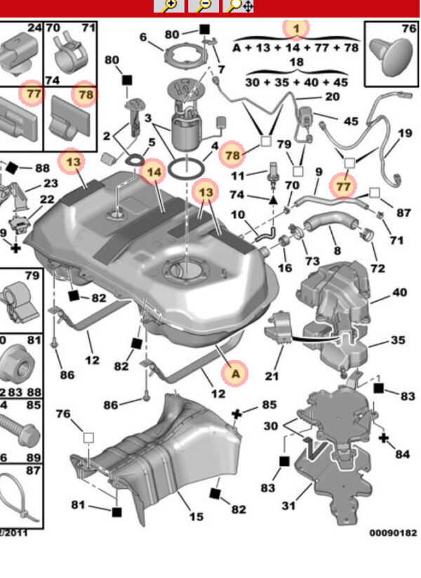 Citroen C Crosser Fuel Tank 