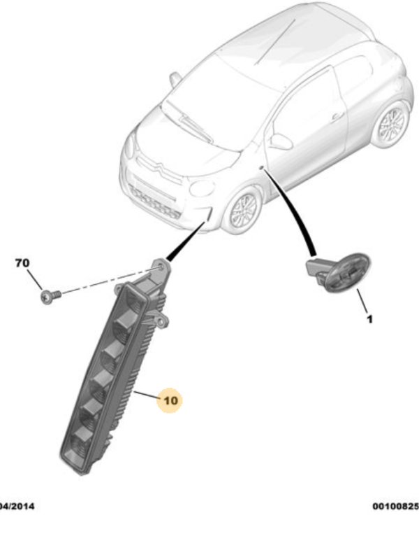 Citroen C1 2014-2022 Front Daylight Running  Lamp