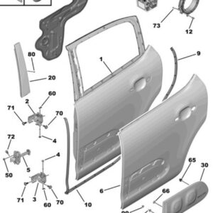 Citroen C3 Left Hand Rear Door Moulding 