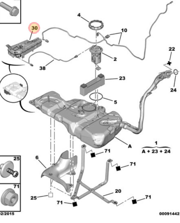 Citroen Berlingo 20122015 Diesel Pef Additive Reservoir Citroen