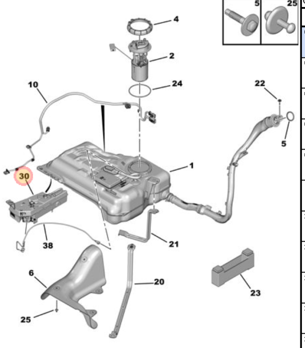 Citroen Berlingo 20182022 DPF Tank Genuine Citroen Parts