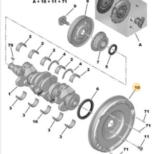 Citroen Berlingo 2015-2018 Flywheel With Bolts And Pins 