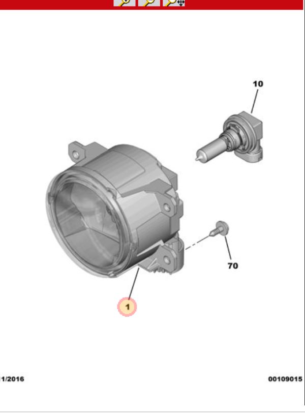 Citroen Berlingo Right Hand Fog Lamp 