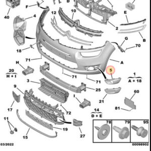 Citroen C4 Picasso Right Hand Foglamp Trim 