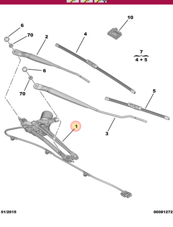 Citroen DS3 Front Wiper Motor Genuine Citroen Parts