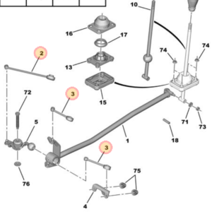Citroen Berlingo long Gear Link Rod