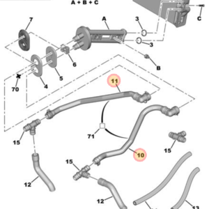 Citroen C3  Bottom Heater Hose 
