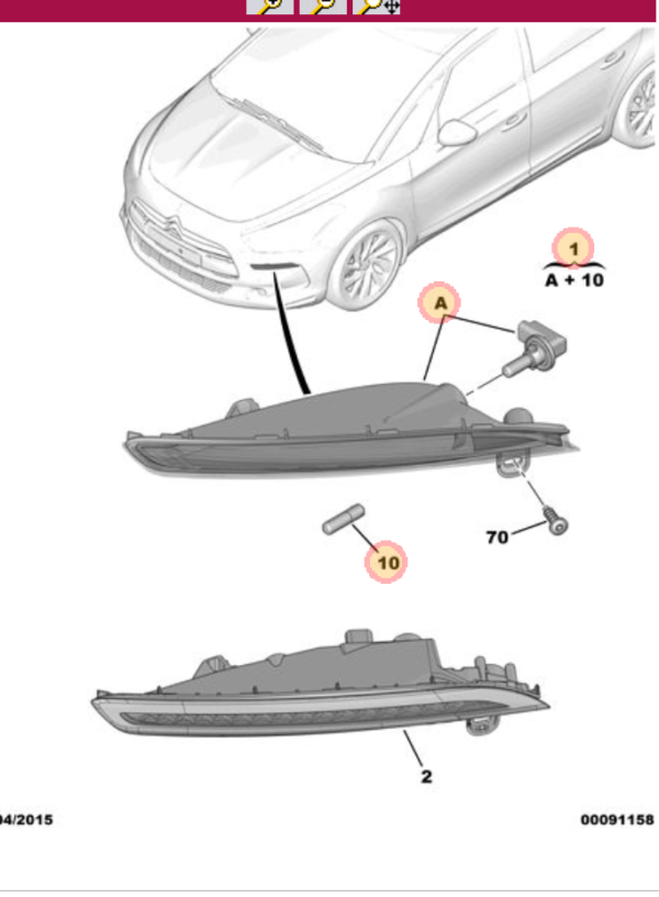 Citroen Ds5 Right Hand Front Indicator 