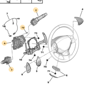 Citroen C Crosser 2007-2012 multifunctional control unit 