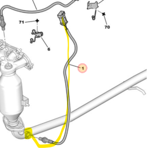 Citroen C1 O2 Sensor After the Cat Position 2