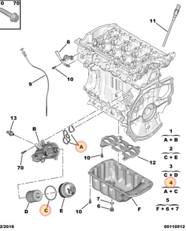 Citroen DS3 2010-2019 Oil Filter Housing Gasket 
