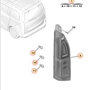 Citroen Berlingo 2018-2022 Right Side Rear Lamp