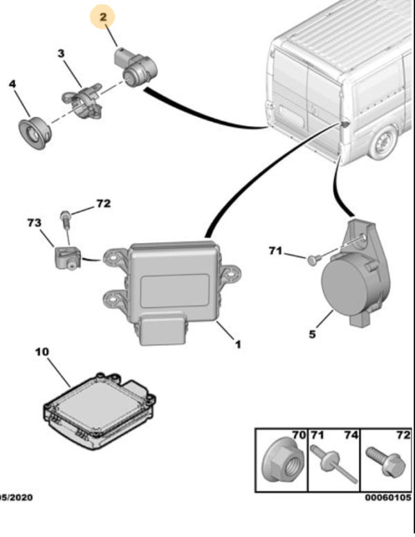 Citroen Relay 20062022 Rear Parking Sensor Citroen Parts
