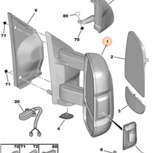 Citroen Relay 2006-2022 Drivers Side Wing Mirror