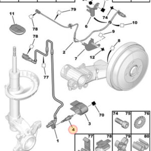 Citroen Berlingo Wheel Speed Sensor fixing Screw Bar 