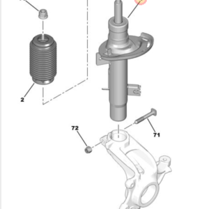 Citroen C3 Left Hand Front Shock Absorber 