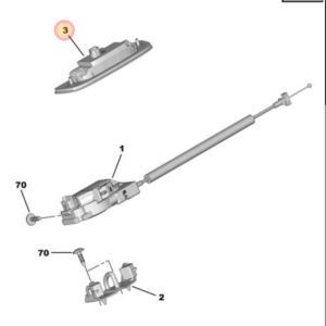 Citroen C3 Air Cross Rear Tail Gate Handle
