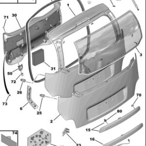 Citroen C3 Tailgate Rubber Seal 