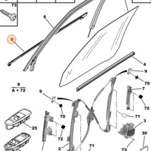 Citroen C4 Picasso left hand outer window molding